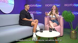 Hot Interview Ends In Wild Threesome! Latina Milf Subdued By Maxx Betancur And Mercilessly Kissed By Presenter