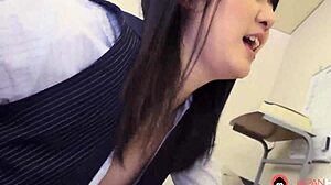 i'm japanese brunette office lady yui watanabe having hard sex with colleague uncensored in office
