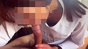 Japanese Former Model Gives Deep Blowjob In Car