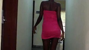 Hey this Naija bad girl is fucking two big black cocks outside in doggystyle mmf threesome 😈🍆