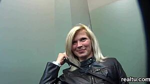 adorable czech teen 18+ gets teased in the mall and then poked in pov. she strips down with clothes ripped in european shop setting.