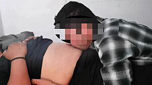 Milf girl enjoys belly button licking session