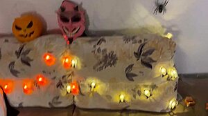 Naughty Girl's Halloween Mischief