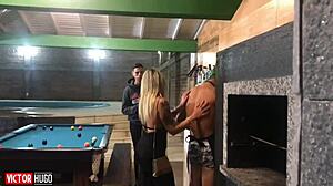 Blonde Offers Tight Spot to Tattooed Friend in 18-19 Year Encounter