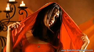 oh, watch this petite brunette cleanse her body while stripping and dancing sensually.