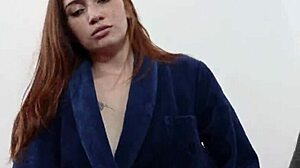 Pregnant Redhead Sucks Huge Cock Until Cumshot