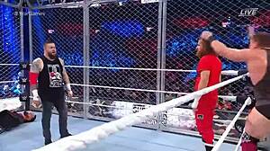 i feel excited watching wargames masculina at survivor series 2022 with intense wrestling action.