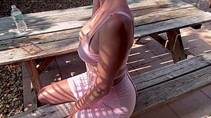 Italian Big Tits Milf Artemisia Love Flaunts Perfect Hot Body Outdoor In Florida With Smoke Fetish!