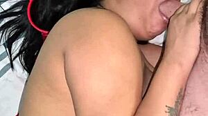 Brunette Venezuelan Wife Fucks Hard At Halloween Party In USA!