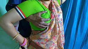 Naughty Desi bhabi enjoys romantic foreplay then gets fucked on bed by brother-in-law