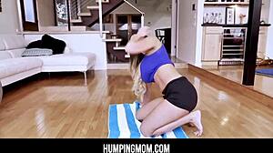 humpingmom - yoga stepmom stretches for stepson- brooklyn chase
