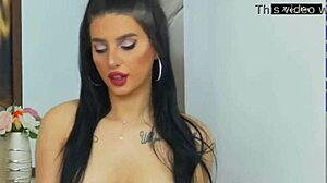 Amy Blair sexy dancing and titty tease in lingerie and pantyhose.