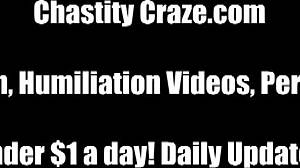 STUFF your pathetic COCK in that tight CAGE I gave you right now!