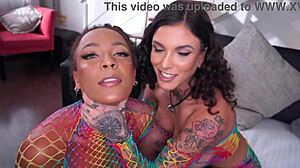 Qween Goddess Dominates Luna Brunette Before Huge Cocks Deliver Anal Dp Atm Spit Action. Monster Cock Huge Breasts Lezdom 2on2 Ob302.