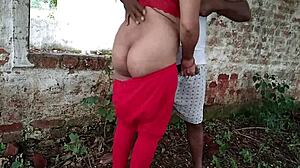 After Papa Left Abroad Stepmom Got Lovingly Fucked in Jungle with Big Ass Anal and Cum