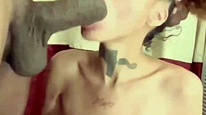 Teen Latina Jada Slim Engages in Piss Play and Sucks BBC