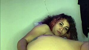 Oh wow, I'm stuffing my pretty tight pussy with this big black dildo, feeling it stretch my small waist and curvy body until orgasm hits hard... uh, so intense!