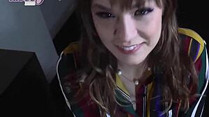 Slutty clever gal rebecca vanguard teases in lingerie before riding seth's big cock in doggy style for a quickie creampie.