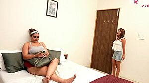 Indian aunty with huge boobs fucks rough and fists wet pussy!