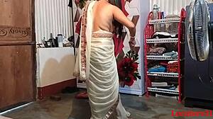 Amateur Indian wife in saree bends over for rough doggystyle fucking and anal from husband in homemade video by localsex31