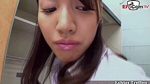 Petite Asian 18 Teen Experiences First Creampie In Emotional Casting Interview