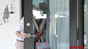 My Stepdad's Hot Assistant Eating the Dust in Garage!