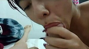 Suggestive Teen Blowjob Leads to Cum-Filled Mouth from Latin Stepbro