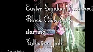 Valentina Jade Poses For Easter Photoshoot Sucking Black Cock