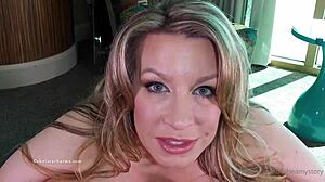 i love showing off my huge fake tits in chelsea charms one button style