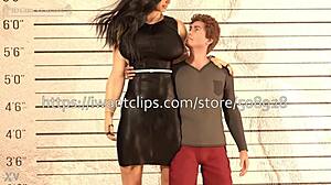 Tall Muscular Bodybuilder Humiliates Little 18+ Step-Sister in Taboo Scene