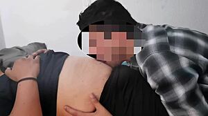 Milf girl enjoys belly button licking session