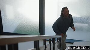 Naughty Blonde College Student Aria Sucks and Rides Massive Black Cock for Facial