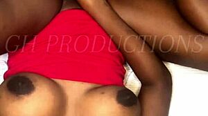 Oh damn, her chocolate teen pussy squirted so hard with juice in my face!