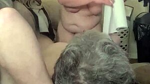 Deepthroat blowjob from fat BBW housewife slut Kandy Kane in homemade video