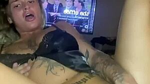 slutty goth teen goes solo fucking her big ass hard