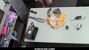 Judy Jolie gets caught stealing in the shop and undergoes a strict strip search by pervcop