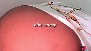 Pear-Shaped Beauty Showcasing Curvy Figure in Homemade Style 😊