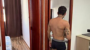 Novinha Fucks Skinny Guy In Next Room With Intense Pussy Riding And Creampie Finish