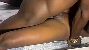 Epic hardcore fuck pounds petite ebony teen 18+ babe in doggystyle and missionary with big black cock creampie
