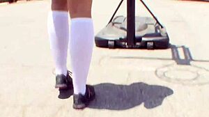 These pussylicking hardfingering lesbian sluts are getting wild with cunilingus muff diving and kissing in their first time together