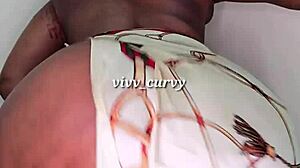 Pear-Shaped Beauty Showcasing Curvy Figure in Homemade Style 😊