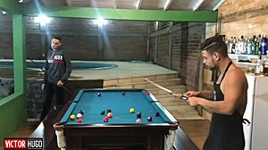 Blonde Offers Tight Spot to Tattooed Friend in 18-19 Year Encounter