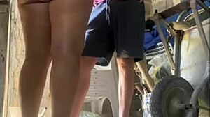 Aluguei um quartinho em São Paulo and had to give it up to the owner since I'm broke, with my big ass and tits getting cum everywhere 😏💦