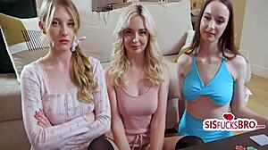 game night bet turns into group fingering and sex among step siblings