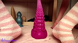 I feel so aroused riding this huge Bad Dragon Ika dildo