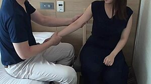 Amateur Asian with big tits enjoys hotel sex and squirting after