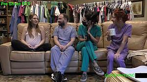 New nurse Maverick Williams dives into clinical experience with pregnant patient in latex gloves!