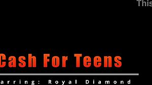 royal diamond teen 18+ gets cash in backstage deal close-up 📹