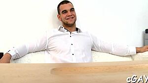 handsome hunk gets his gay hole thrashed during fucking blowjob cock sucking pov