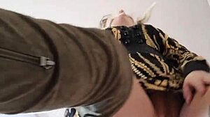 fetish feet elza koms dominates with footjob and strapon punishment on old slave